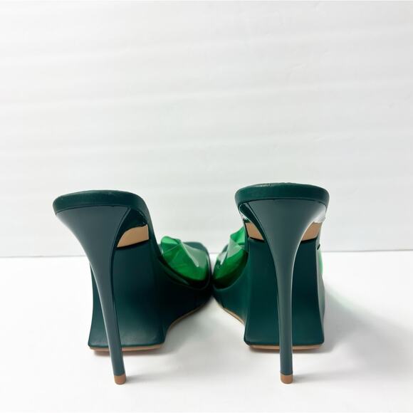 CAPE ROBBIN MAGANA SEXY STILETTO PEEP TOE HIGH HEELS SQUARE TOE SIZE 6 NEW - Picture 4 of 7